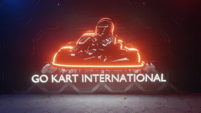 go kart international 3d logo image
